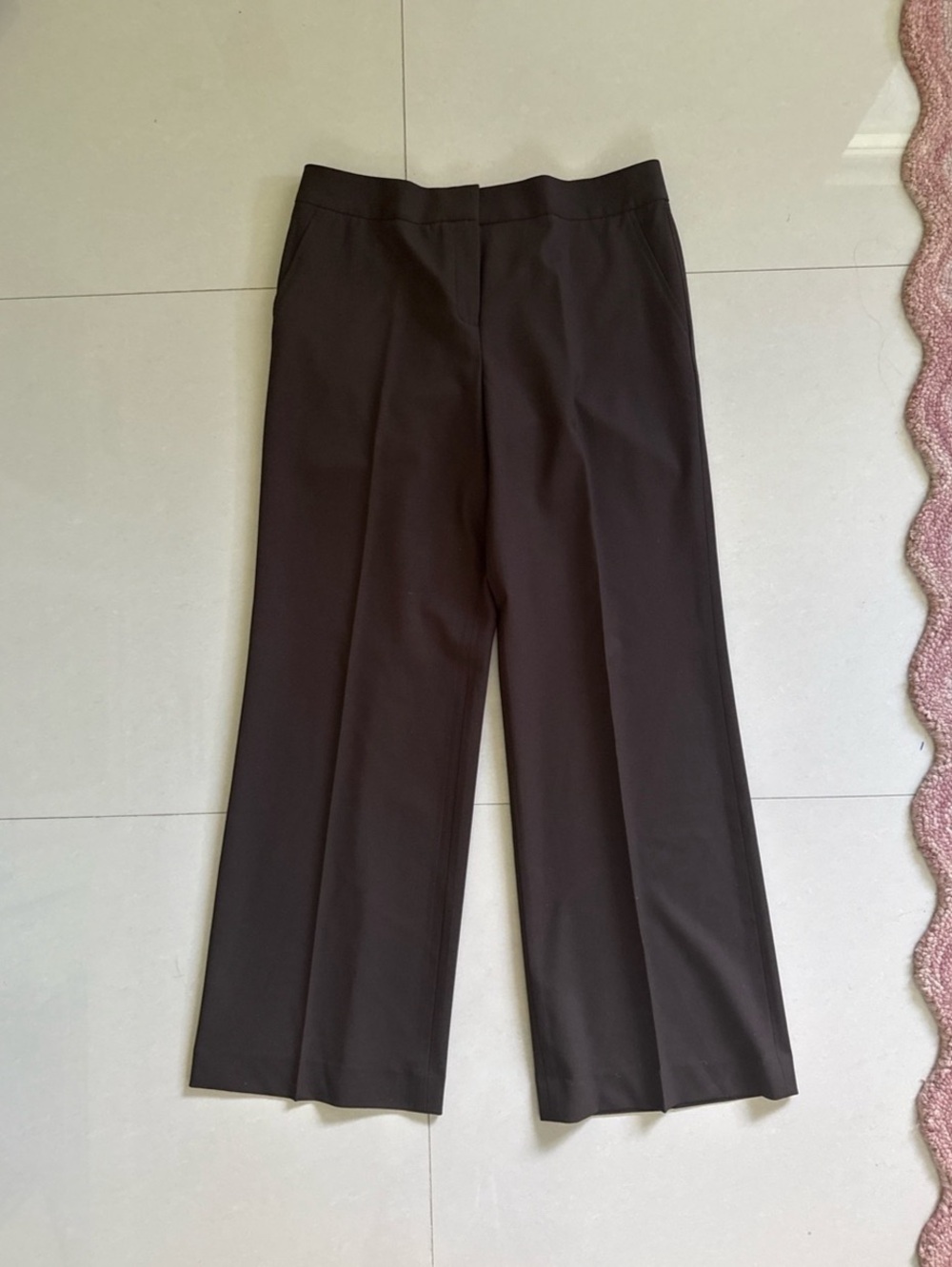 Lafayette 148 New York Straight Leg Pants in Brown Size 10 NWT Virgin Wool